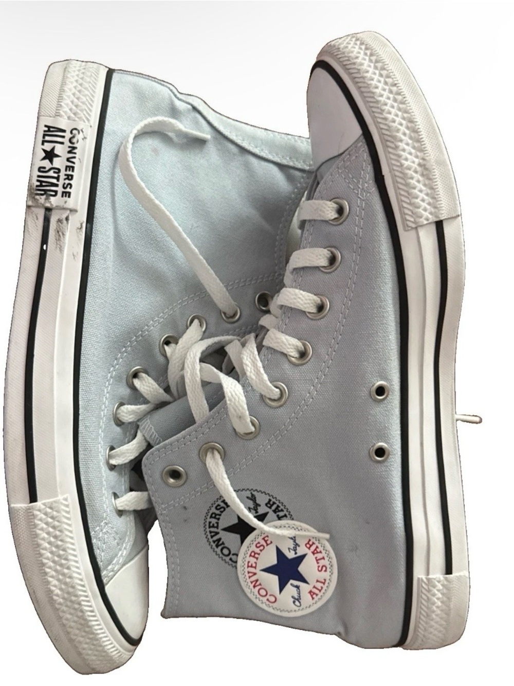 Converse All Star High Top Sneakers - Light Blue and White